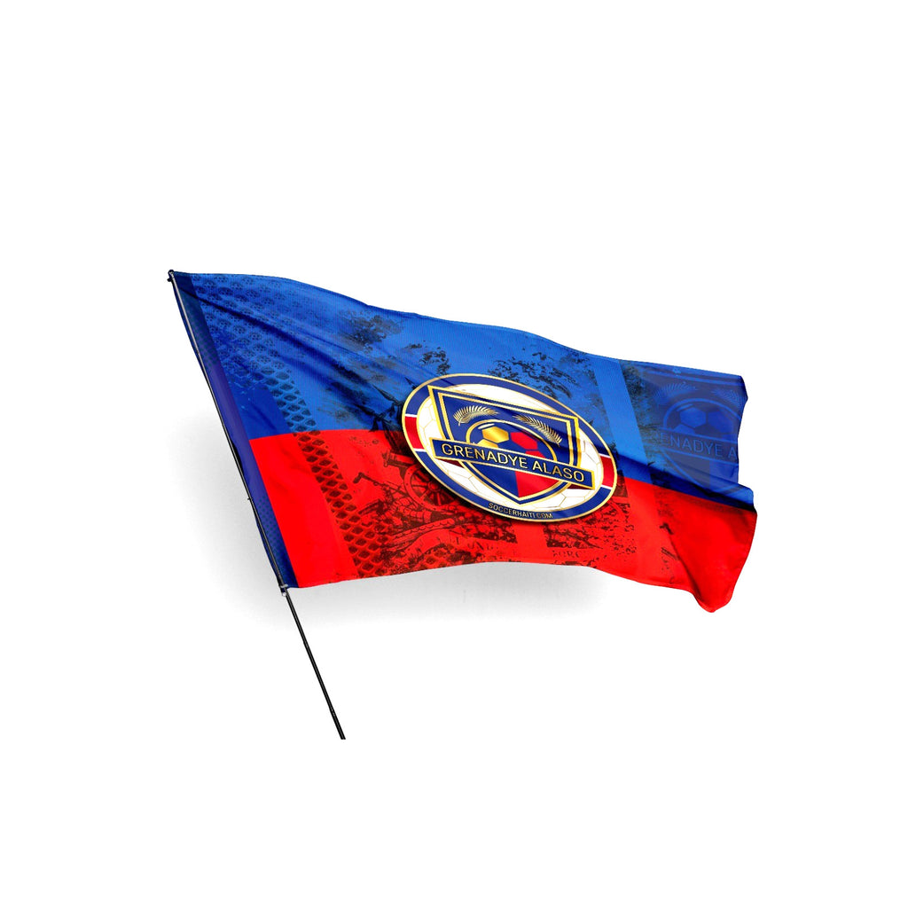 Haitian Soccer Flag - 4x3 ft